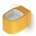 Bidet suspendu en céramique de conception moderne fabriqué en Italie, Hamlet Viadurini