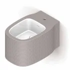 Bidet suspendu en céramique de conception moderne fabriqué en Italie, Hamlet Viadurini