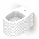 Bidet suspendu en céramique de conception moderne fabriqué en Italie, Hamlet Viadurini