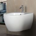 Aster - Bidet mural en céramique blanche résistante au design moderne