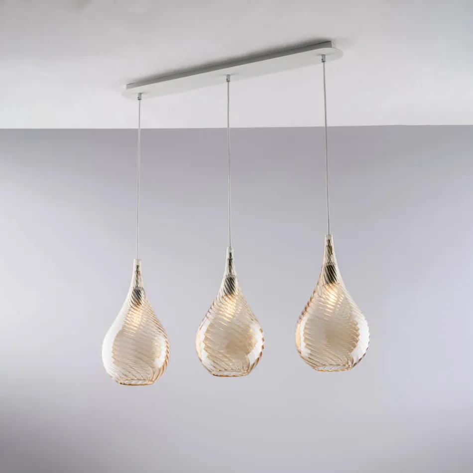 Rambarde en fer fabriquée en Italie avec verre Pyrex pour la décoration intérieure - Amazonia Viadurini