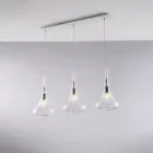 Rambarde en fer forgé avec verre Pyrex, fabriquée en Italie, pour la décoration intérieure - Corinto Viadurini