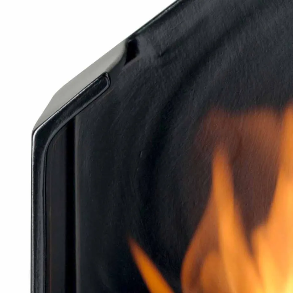 comptoir Biocamino au bioéthanol céramique et acier Curtis Viadurini