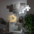 Cheminée Bio au Sol en Métal Peint Blanc et Verre Trempé - Pelide Viadurini