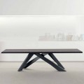Bonaldo Big Table table bois massif gris anthracite faite en Italie