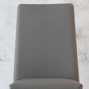 Chaise design Bonaldo Eral rembourrée en cuir fabriqué en Italie