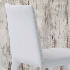 Chaise rembourrée design Bonaldo Filly en cuir blanc fabriquée en Italie Viadurini
