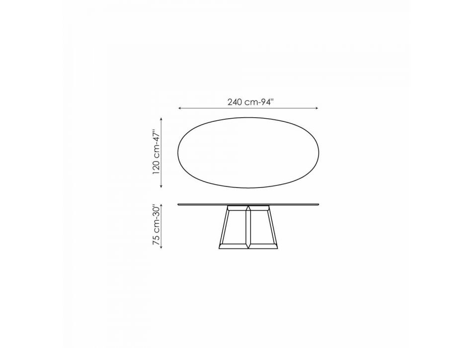 Table ovale design Bonaldo Greeny en marbre Marquinia fabriqué en Italie Viadurini