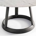 Bonaldo Greeny design de table ronde Carrara marbre fabriqué en Italie Viadurini