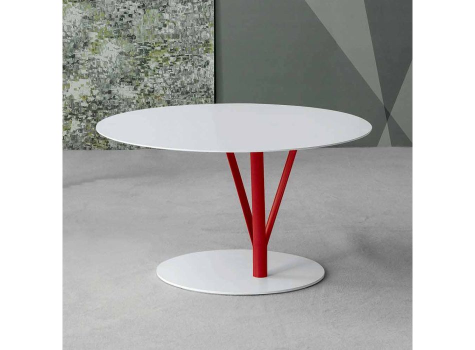 Table design Bonaldo Kadou en acier peint D70cm fabriqué en Italie