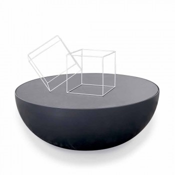 Table basse Bonaldo Planet design en verre gravé made in Italy