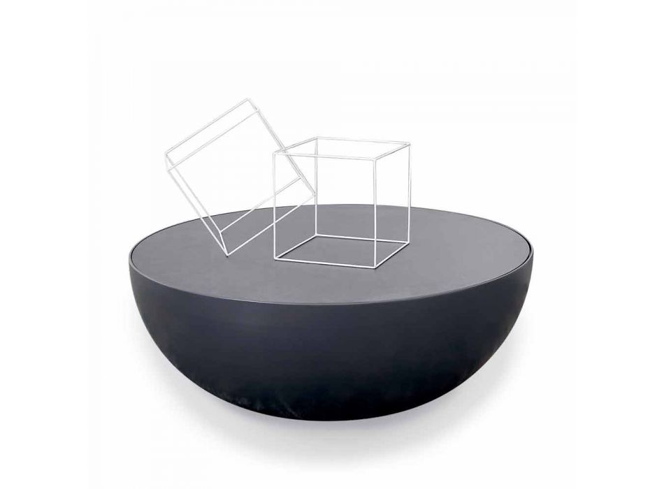 Table basse Bonaldo Planet design en verre gravé made in Italy Viadurini