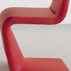 Chaise design moderne Bonaldo Venere rembourrée en cuir fabriquée en Italie Viadurini