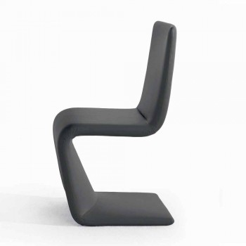 Chaise design moderne Bonaldo Venere rembourrée en cuir fabriquée en Italie