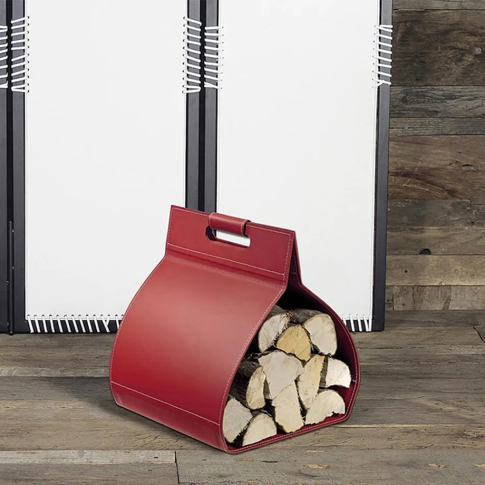 Sac en bois entièrement recouvert et base en tôle fabriquée en Italie Viadurini