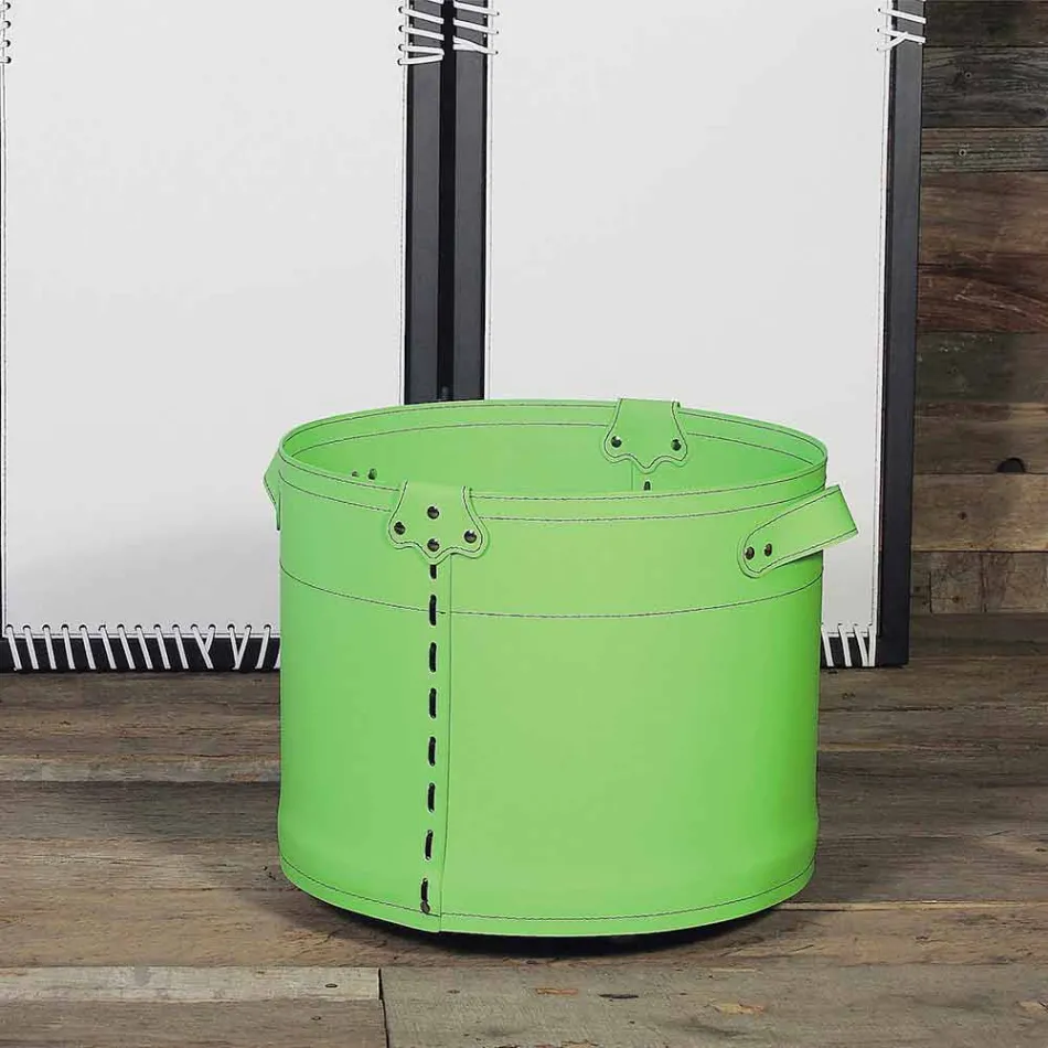 Porte-bûches en cuir 100% Made in Italy Cartesio Viadurini