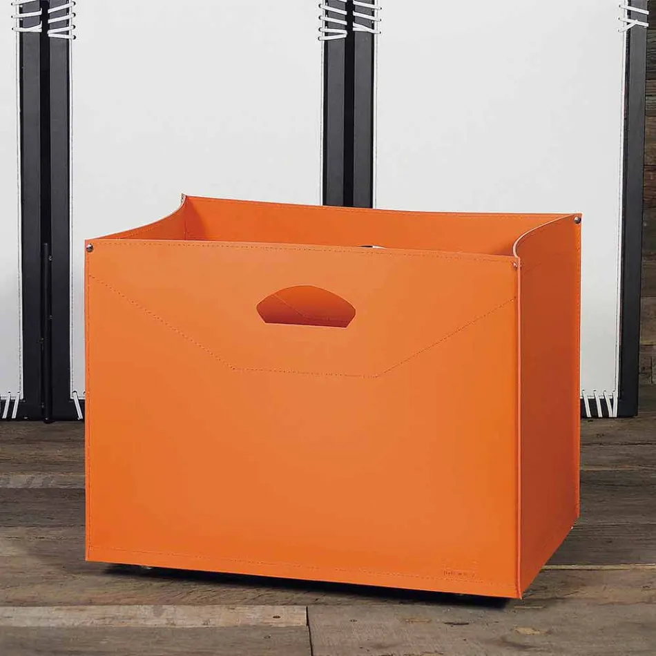 Sac à bois de chauffage en cuir Gastone 100% fabriqué en Italie Viadurini