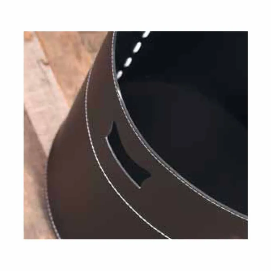 Porte-bûches en cuir Platon 100% Made in Italy Viadurini