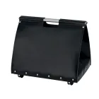 Sac à bois de chauffage en éco-cuir à roulettes Made in Italy - Escargot Viadurini