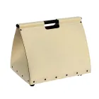 Sac à bois de chauffage en éco-cuir à roulettes Made in Italy - Escargot Viadurini