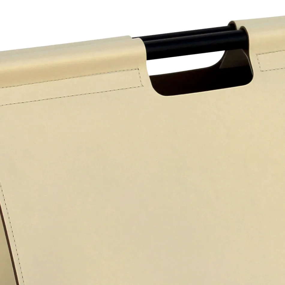 Sac à bois de chauffage en éco-cuir à roulettes Made in Italy - Escargot Viadurini