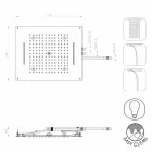 Bossini rêve pommeau de douche avec trois jets avec la thérapie des couleurs modernes Viadurini