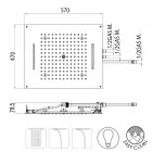 Bossini rêve pommeau de douche avec trois jets avec des lumières LED modernes Viadurini