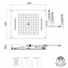 Bossini rêve pommeau de douche avec trois jets individuels et modernes Viadurini