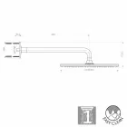 Bossini rêve pomme de douche chrome élégant avec un seul bras-jet Viadurini