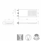 Bossini Manhattan tête de douche en acier inoxydable avec douche, pluie Viadurini