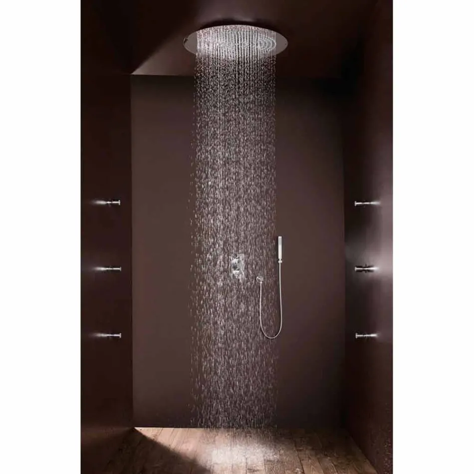 Bossini Douche Lumières tête avec Led Oki Flat Ø370mm Viadurini