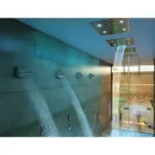 Bossini Pomme de douche de plafond chromée à deux jets avec chromothérapie Dream Viadurini