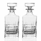 Bouteille et verres pour whisky de luxe en cristal écologique 6 pièces - Arythmie Viadurini
