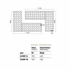 Cravate de conception brique radiateur électrique fabriqué en Italie par H Scirocco Viadurini