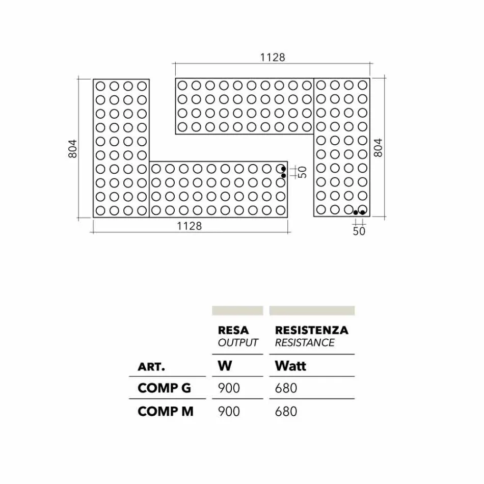radiateur design brique lego hydraulique fabriqué en Italie par H Scirocco Viadurini