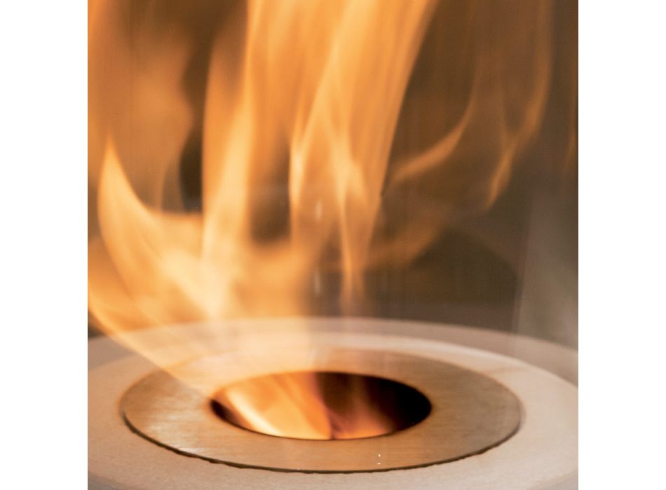 Brûleur circulaire en acier satiné pour foyer au bioéthanol - Griff12