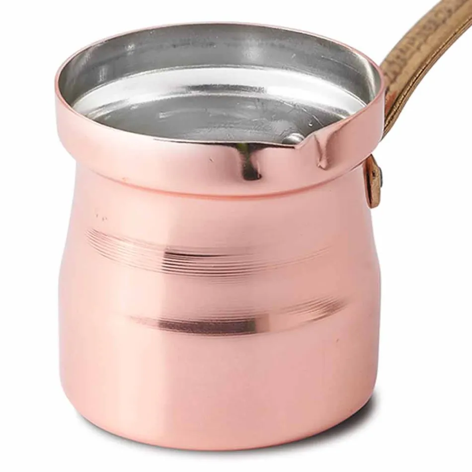 Cafetière turque en cuivre étamé fait à la main en Italie - Gianlorenzo Viadurini