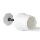 Verre à Vin en Marbre de Carrare Blanc Satiné et Levanto Rouge - Caglio Viadurini