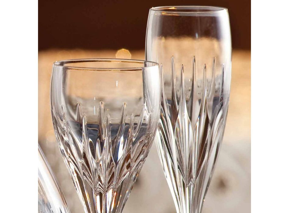Flûte à Champagne en Verre à Vin en Cristal Écologique 12 Pièces - Voglia Viadurini