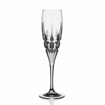 Verre Flûte à Champagne en Cristal Écologique 12 Pièces - Fiucco Viadurini