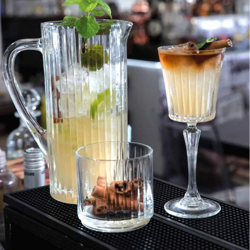 Conception de verres à vin et à cocktail de luxe en cristal écologique 12 pièces - Senzatempo Viadurini