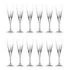 Verres Flûte en Cristal Ecologique Coloré ou Transparent 12 Pcs - Amalgame Viadurini