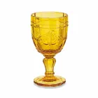 Gobelets à vin colorés en verre avec décoration Arabescato, service 12 pièces - Vis Viadurini
