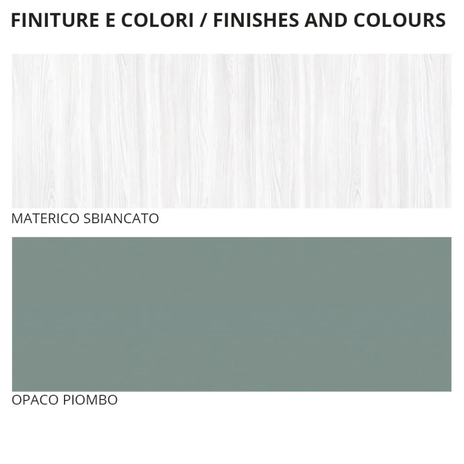 Chambre complète avec 4 éléments de design moderne Made in Italy - Majorque Viadurini