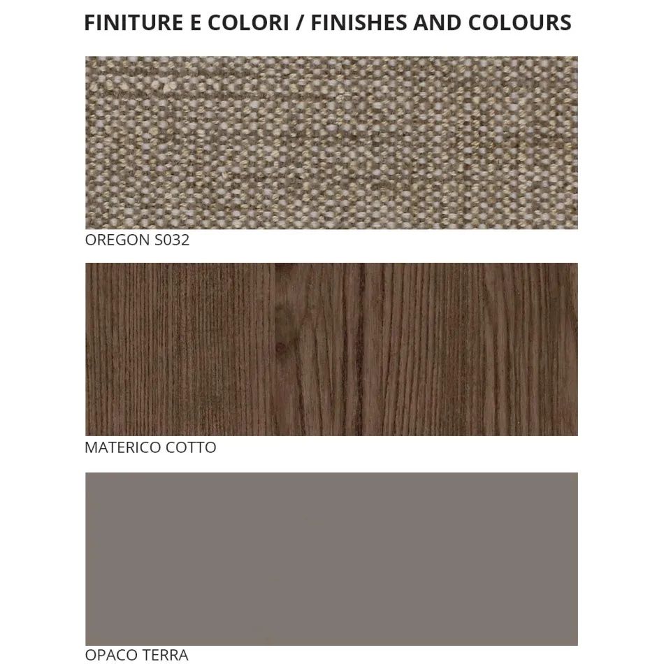 Chambre à coucher avec 4 éléments de style moderne fabriqué en Italie de haute qualité - Minorque Viadurini