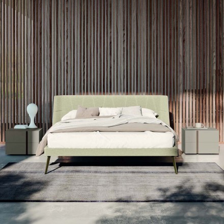 Chambre à coucher avec 4 éléments de style moderne fabriqué en Italie de haute qualité - Minorque Viadurini