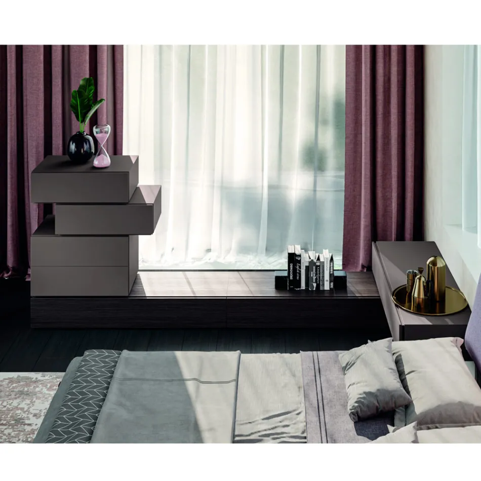 Chambre de luxe complète à 6 éléments fabriquée en Italie - Adige Viadurini