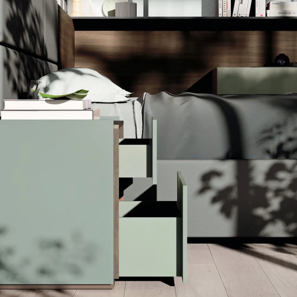 Chambre double avec 5 éléments de luxe Made in Italy - Emerald Viadurini