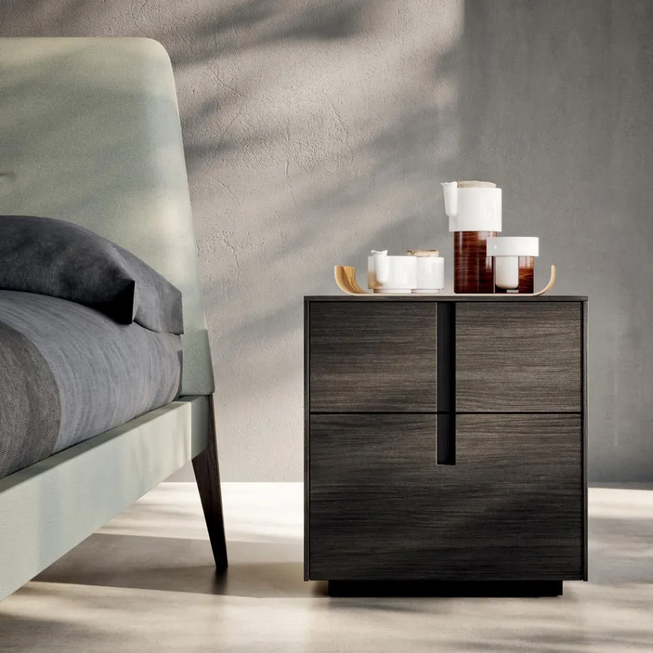 Chambre double avec 5 éléments de style moderne Made in Italy - Octavia Viadurini