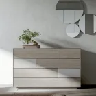 Chambre à coucher moderne avec 4 éléments de style moderne Made in Italy - Lusinda Viadurini